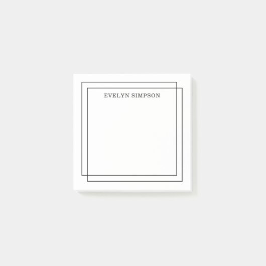 Moderne geometrische eenvoudige post-it® notes (Voorkant)