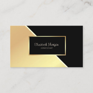Moderne Geometrische Elegante Gouden Lijst Visitekaartje