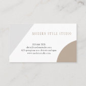 Moderne geometrische elegante grafisch ontwerper visitekaartje (Achterkant)