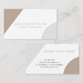 Moderne geometrische elegante grafisch ontwerper visitekaartje (Voorkant / Achterkant)