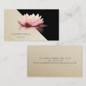 Moderne geometrische, elegante stijlvolle Lotus Visitekaartje (Voorkant / Achterkant)