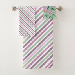 Moderne geometrische en bloemige Waterverf kunst Bad Handdoek