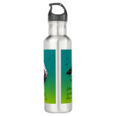 Moderne geometrische en gradiënt natuur landschap waterfles  (Achterkant)