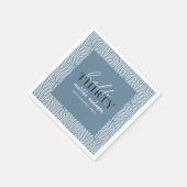 Moderne geometrische en script 30e verjaardag servet (Hoek)