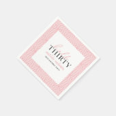 Moderne geometrische en script 30e verjaardag servet (Hoek)