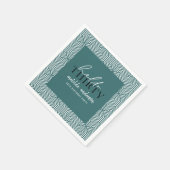 Moderne geometrische en script 30e verjaardag servet (Hoek)