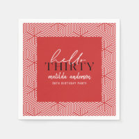 Moderne geometrische en script 30e verjaardag