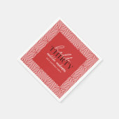 Moderne geometrische en script 30e verjaardag servet (Hoek)