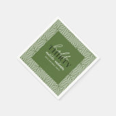 Moderne geometrische en script 30e verjaardag servet (Hoek)