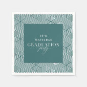 Moderne geometrische en scriptgraduatie-partij servet (Voorkant)