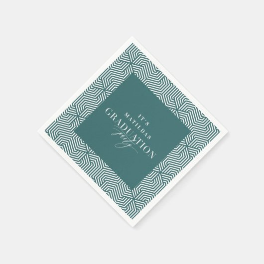 Moderne geometrische en scriptgraduatie-partij servet (Hoek)