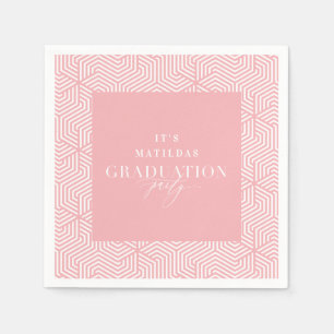 Moderne geometrische en scriptgraduatie-partij servet