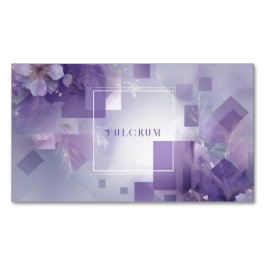 Moderne geometrische etherische bloemenlavendel magnetisch visitekaartje