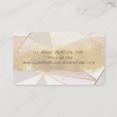 Moderne Geometrische Faux Gold Brush Stroke, Confe Visitekaartje (Achterkant)