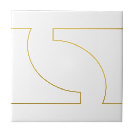 Moderne geometrische Faux Gold-minimalistisch Tegeltje (Voorkant)