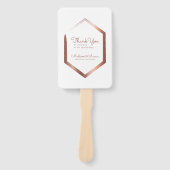 Moderne geometrische faux gouden bruiloft dank u handwaaier (Voorkant)