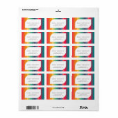 Moderne geometrische Feestdagen met meerdere kleur Etiket (Full Sheet)