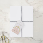 Moderne Geometrische Felicitaties Cadeaulabel (Met Touw)