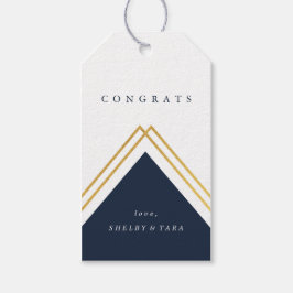 Moderne Geometrische Felicitaties Nepfolie Cadeaulabel