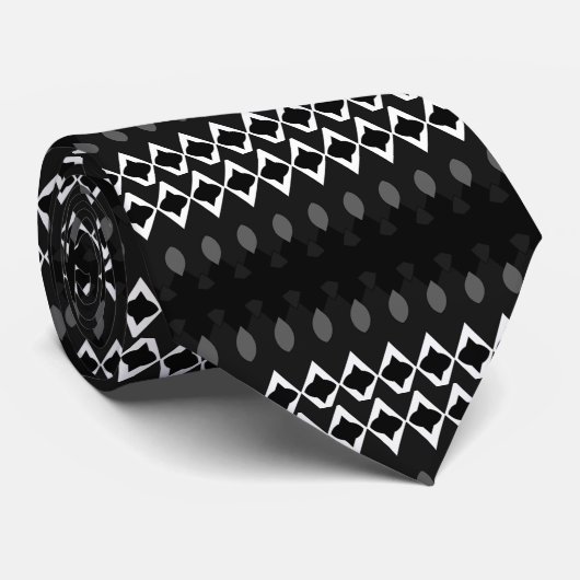 Moderne geometrische flair: Diamond Descent Stropd Stropdas (Opgerold)