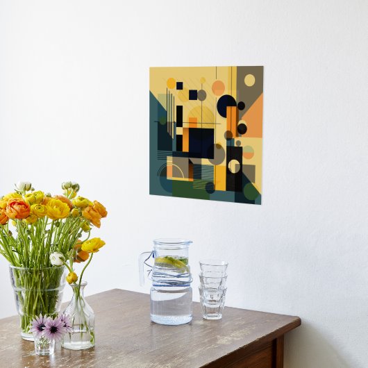 Moderne geometrische folie prints (Laag (Keuken))