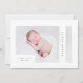 moderne geometrische foto - geboorteaankondiging kaart (Voorkant)