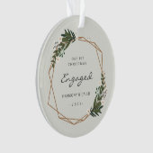 Moderne Geometrische foto Onze eerste kerst in bee Ornament (voorkant)