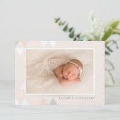 Moderne geometrische fotobaptisme-uitnodiging kaart (Staand voorkant)