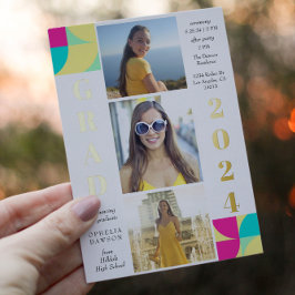 Moderne Geometrische fotograafpartij Folie Uitnodiging