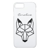 Moderne geometrische fox- en scriptnaam Case-Mate iPhone case (Achterkant)