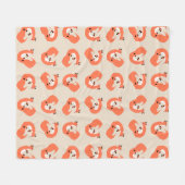 Moderne geometrische foxpatroon fleece deken (Voorkant (Horizontaal))