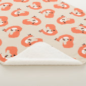 Moderne geometrische foxpatroon sherpa deken (3/4)