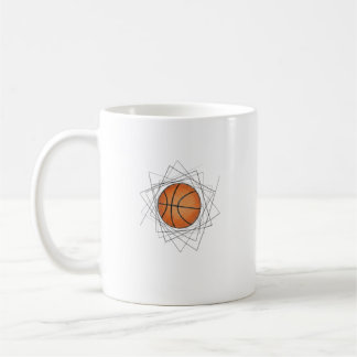 Moderne Geometrische Frame Basketbal Kunst Mok