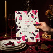 Moderne Geometrische Galentine's Uitnodiging