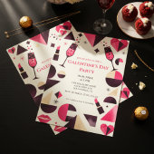 Moderne Geometrische Galentine's Uitnodiging