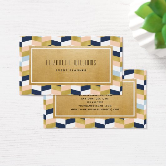 Moderne Geometrische gebeurtenisplanner Visitekaar Visitekaartje (Bureau)