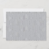 Moderne, geometrische geboorteaankondiging met mee aankondiging (Achterkant)