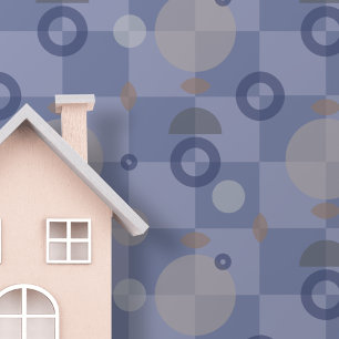 Moderne geometrische gedempte gekleurde cirkels vi behang