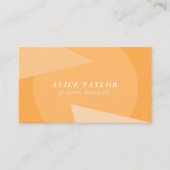 Moderne geometrische gele monochrome huisontwerper visitekaartje (Voorkant)