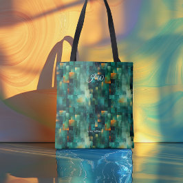 Moderne Geometrische Gepersonaliseerde Canvas tas 