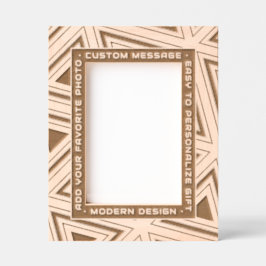 Moderne Geometrische Gepersonaliseerde Gravure Art Gegraveerde Lijstjes