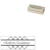 Moderne Geometrische Gepersonaliseerde Naam Rubberstempel (Gestempeld)
