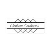 Moderne Geometrische Gepersonaliseerde Naam Rubberstempel (Afrduk)