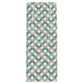 Moderne Geometrische Gift Bag voor Quilters Wijn Cadeautas (Achterkant)