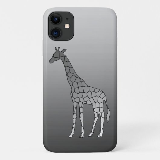 Moderne Geometrische Giraf, Zilver Grijs Case-Mate iPhone Case (Achterkant)