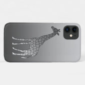 Moderne Geometrische Giraf, Zilver Grijs Case-Mate iPhone Case (Achterkant (horizontaal))