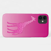 Moderne geometrische giraffe, fuchsia en lichtroze Case-Mate iPhone case (Achterkant (horizontaal))
