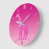 Moderne geometrische Giraffe, fusie en lichtroze L Grote Klok (Hoek)