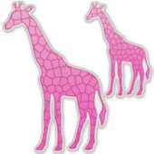 Moderne geometrische Giraffe, fusie en lichtroze Sticker (Voorkant)