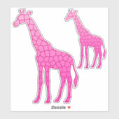 Moderne geometrische Giraffe, fusie en lichtroze Sticker (Vel)